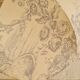 Vintage suspension in toile de jouy