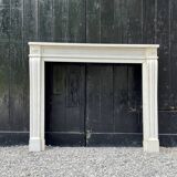 Louis XVI style fireplace in white Carrara marble circa 1880