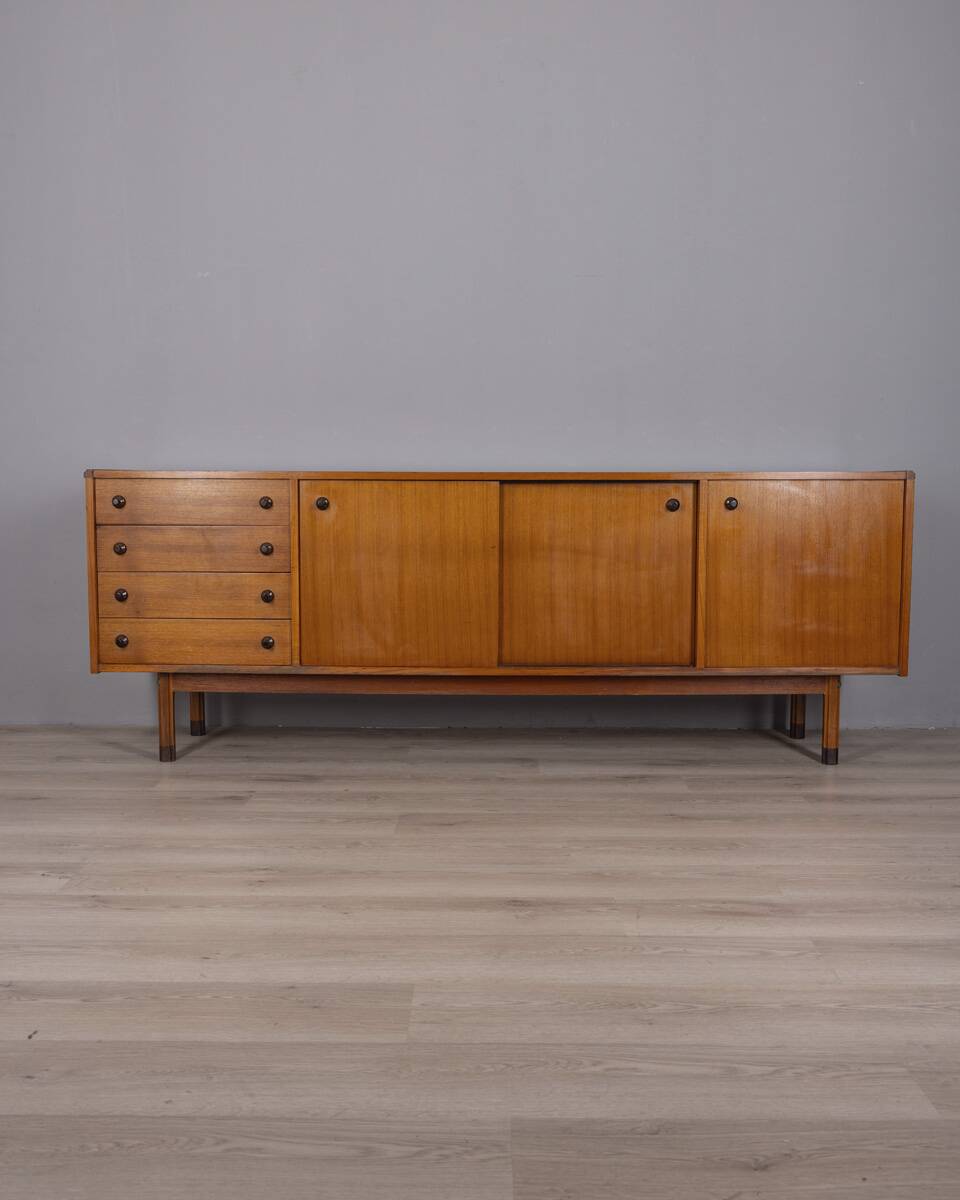 Vintage 1960s Italian-design teak wood sideboard