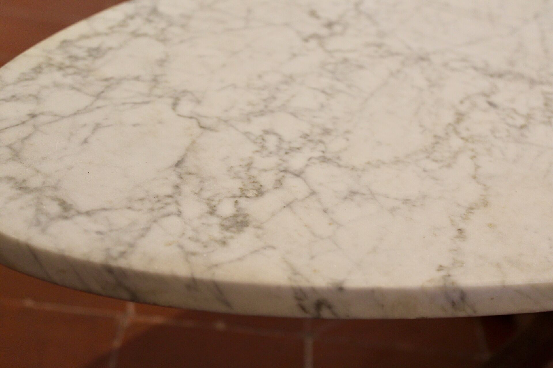 Table basse ovale marbre et palissandre