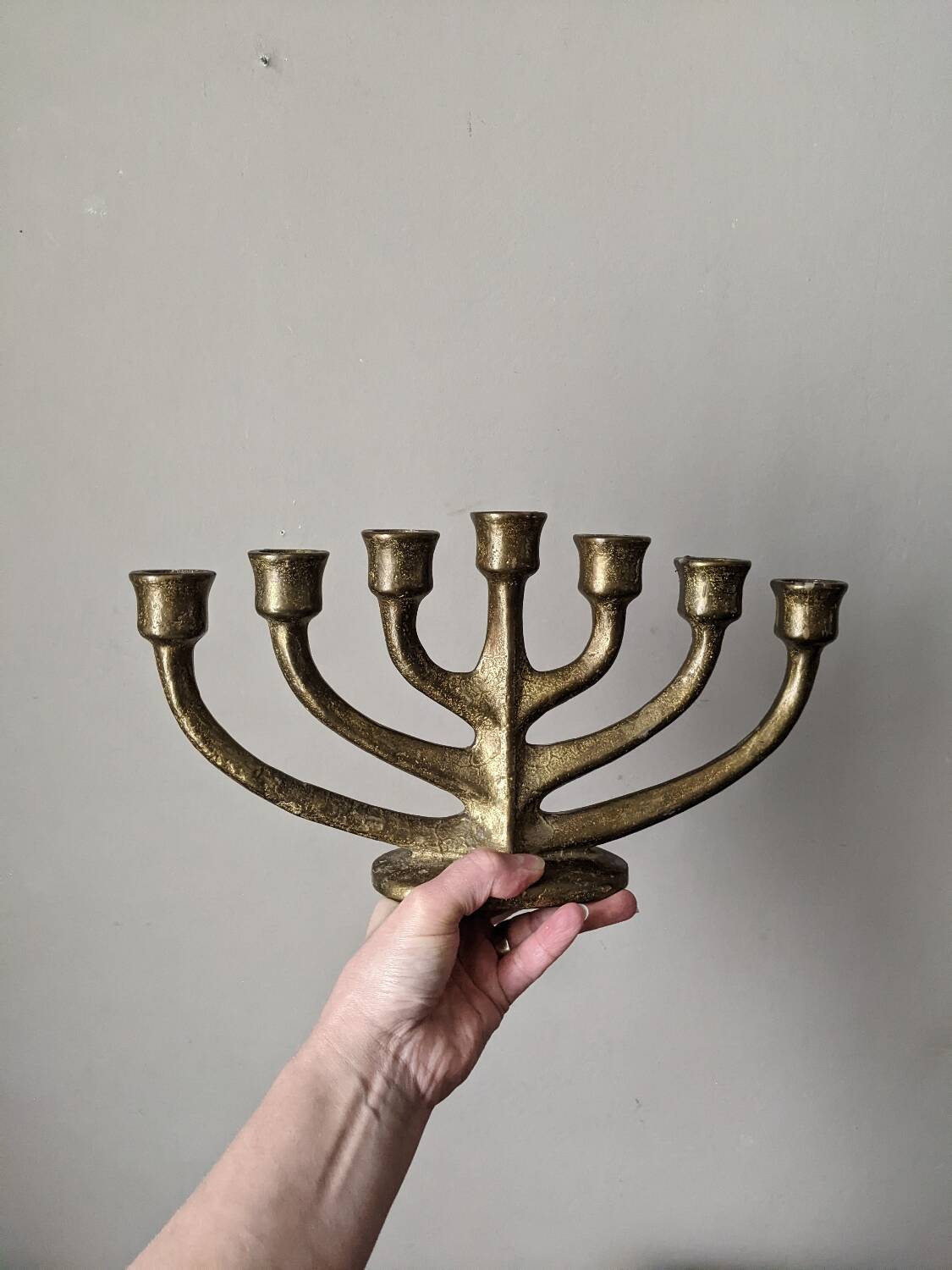 Bronze chandelier Scandinavian brutalist decoration