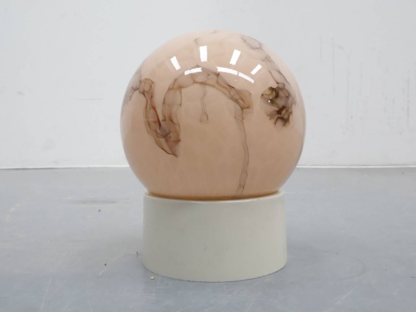 Vintage plafondlamp | Gemarmerd glas |  Groen