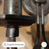 Brown metal chandelier