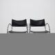 1970s Set of Four Chrome and Leather Tubular Chairs, Czechoslovakia