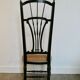 Chaise de nourrice provençale avec assise cannée ancienne