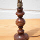 Pair of wood lamp, vintage turned wood lamp foot
