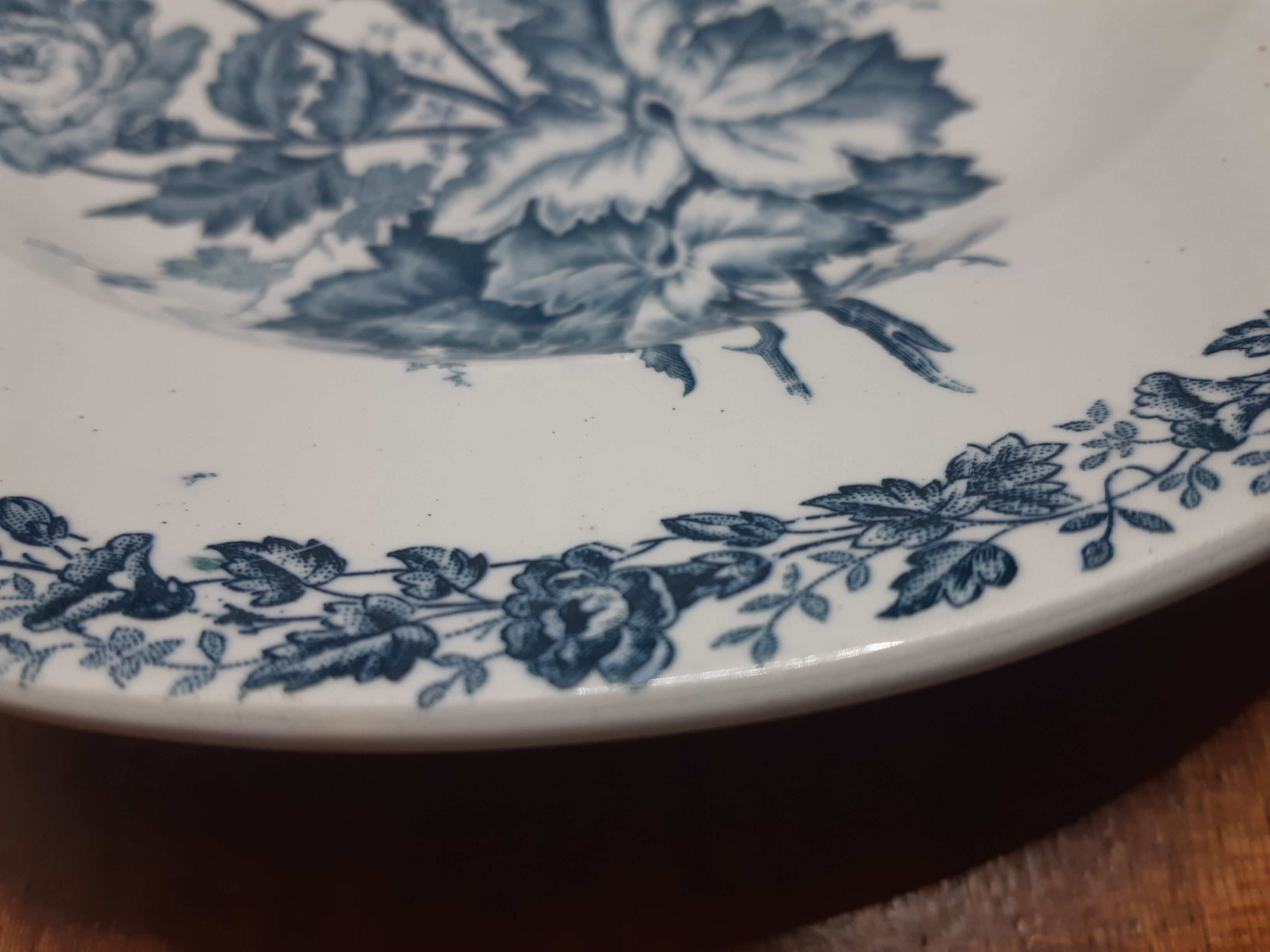 Hollow earthenware plate Terre de Fer, vintage French, 50s