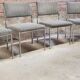 Lot de  quatre chaises fauteuil vintage