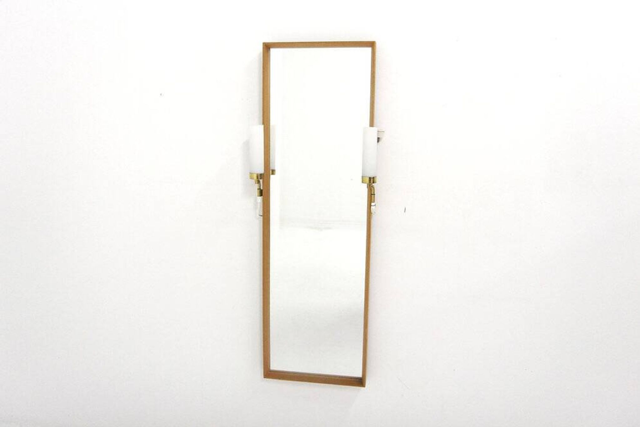 Miroir scandinave en chêne, Suède 1960