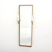 Miroir scandinave en chêne, Suède 1960