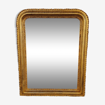 Miroir Louis-Philippe doré vers 1860 85 cm x 66 cm
