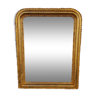 Miroir Louis-Philippe doré vers 1860 85 cm x 66 cm