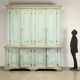 Baroque-style buffet from the mid-18th century in lacquered wood.