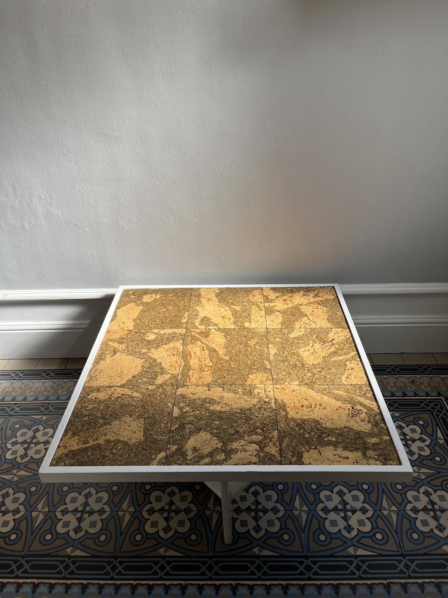 Wood and cork coffee table 1970