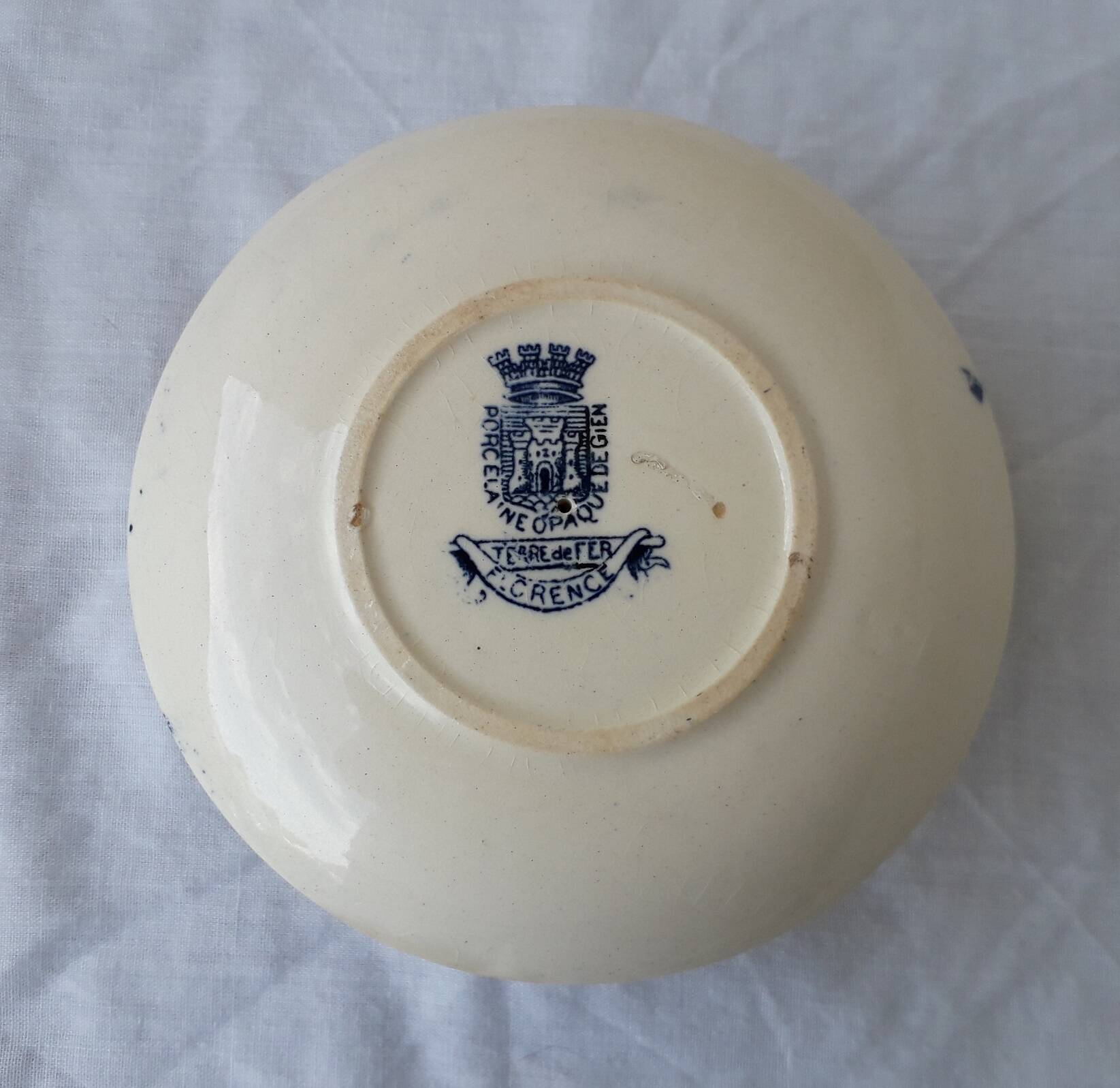 Gien ironstone mustard pot