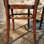 Pair of curved wooden chairs by Jacob & Josef Kohn, Vienna circa 1900