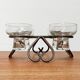 Danish chandelier in metal and glass, 1960s