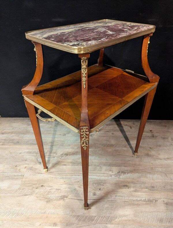 Table à Thé Louis XVI En Marqueterie