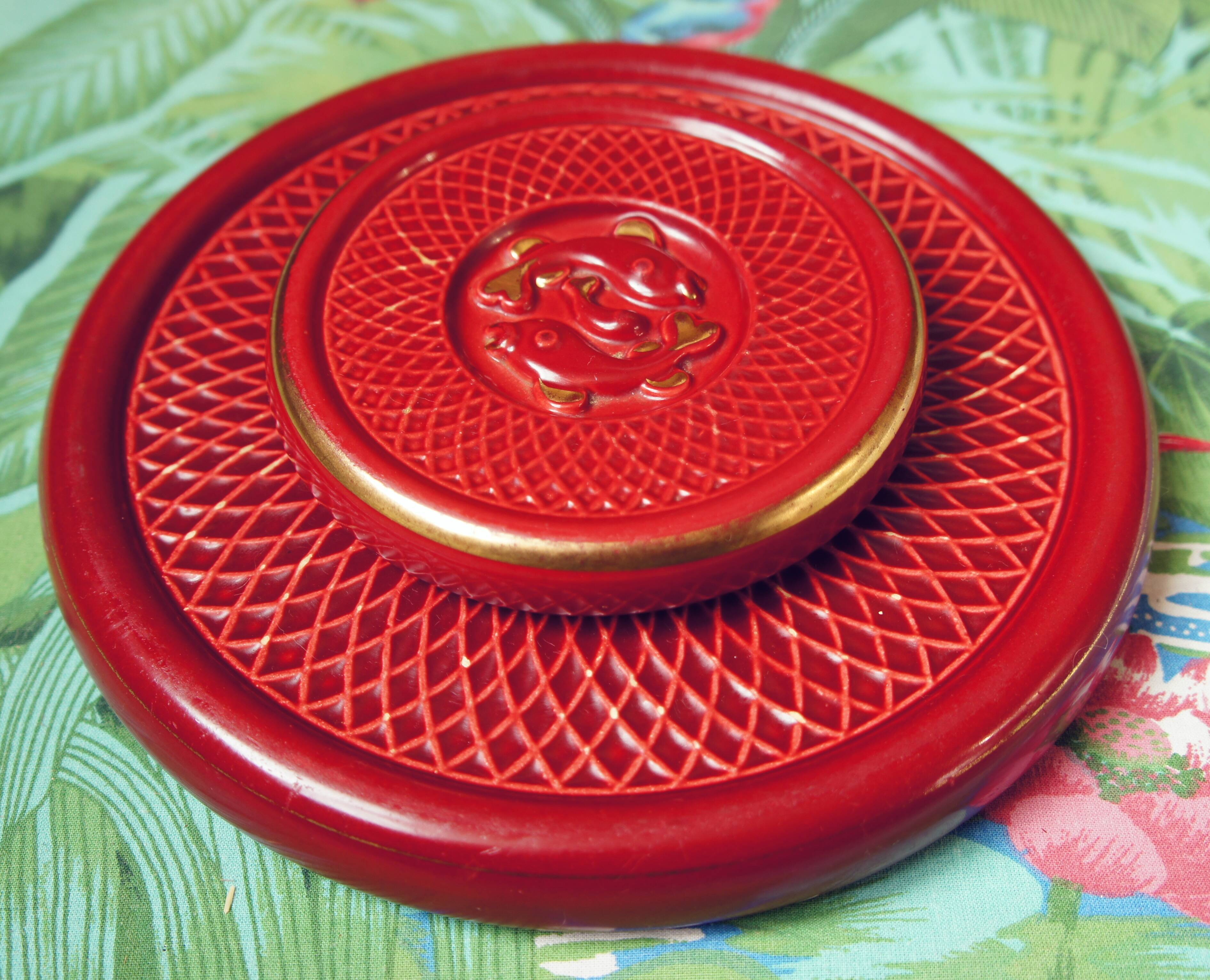 Underside of dish & Japanese ceramic bottle