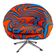 Orange and Blue 70s Psychedelic C14 Cocktail Chair