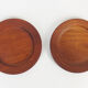 Six Danish teak dessert plates including three marked Kay Bojesen