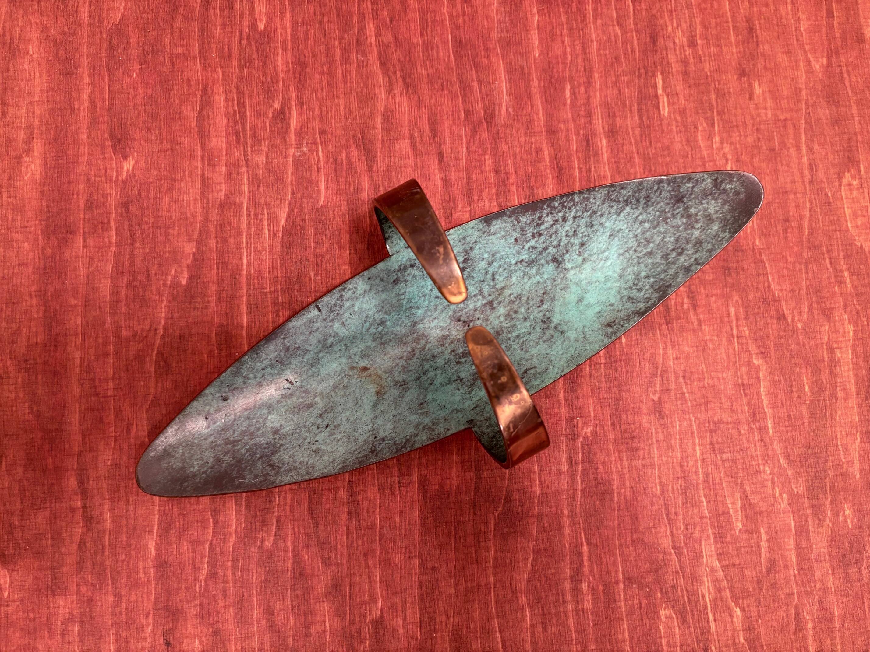 Bronze bowl by Maurice Ascalon, Pal-Bell, Israel, 1950s