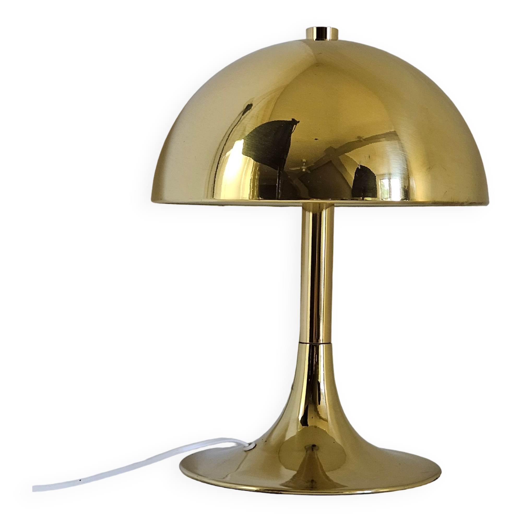 Mushroom-shaped brass table lamp, Italy, 1970s