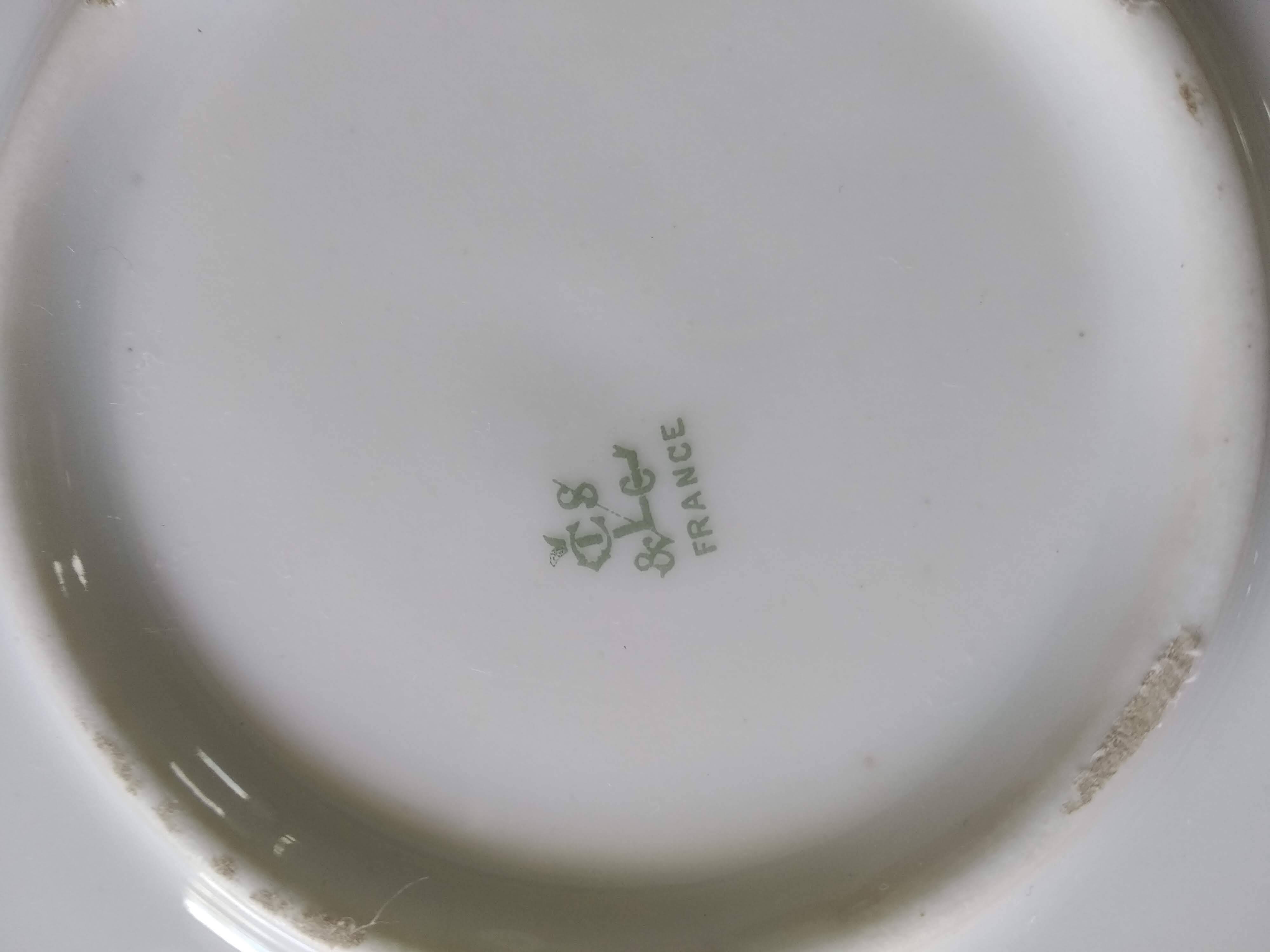 55-piece Limoges porcelain dinner service from the 1930s