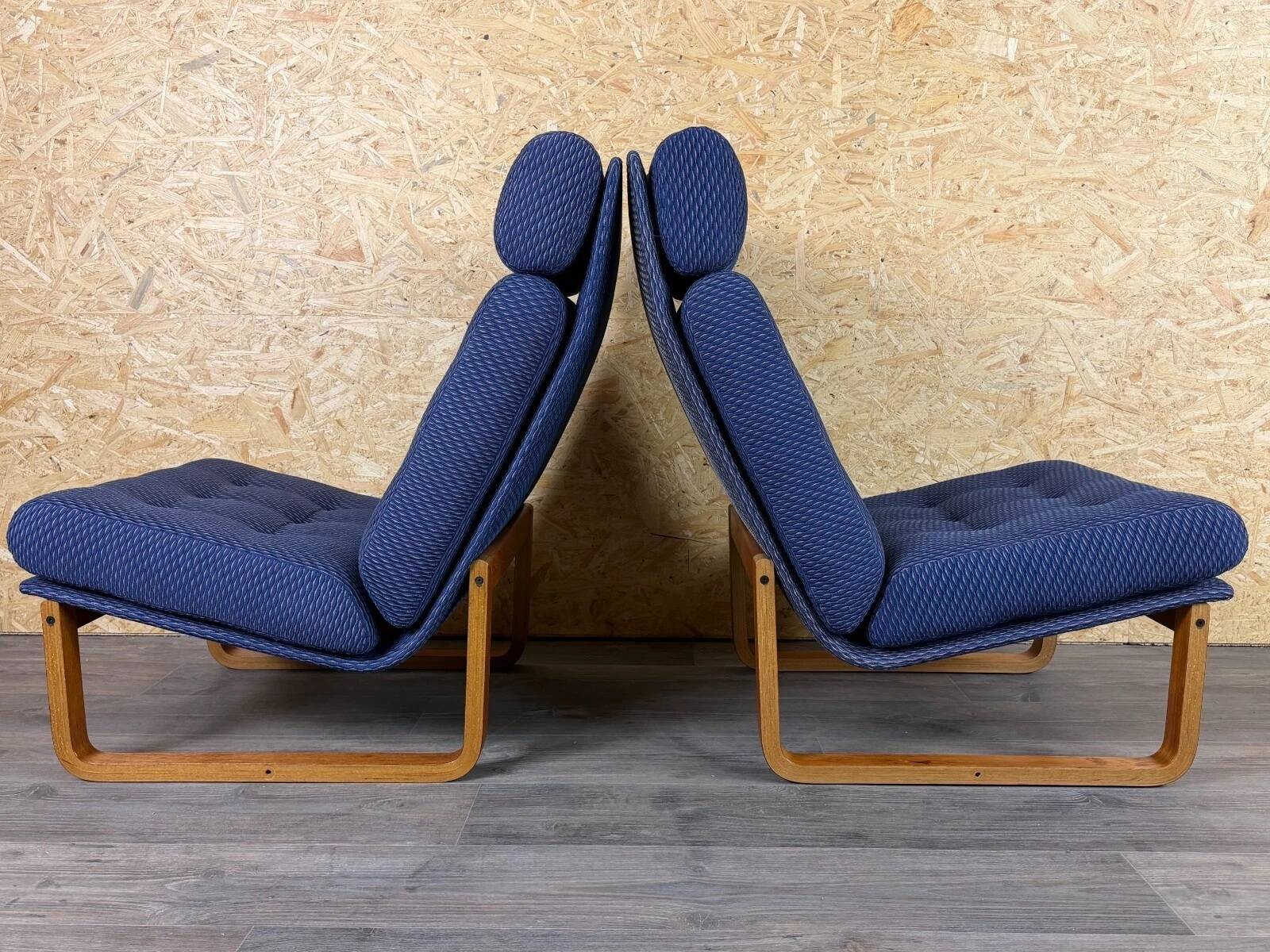 2x 1960s 1970s Teak Easy Chairs by Magnus Oelsen A/S Durup Denmark