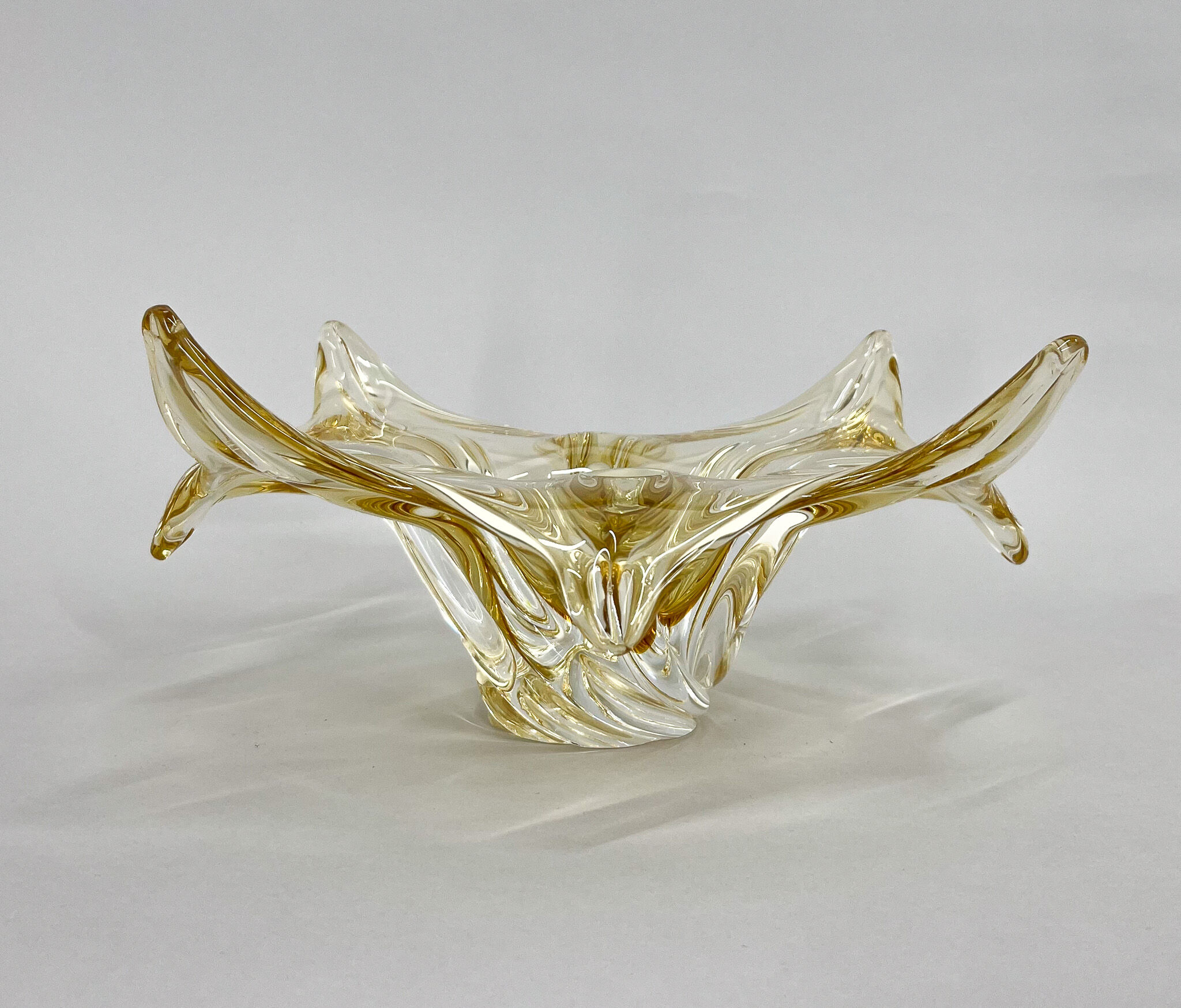Czech Art Glass Bowl by Josef Hospodka for Chribska Glassworks, 1960s