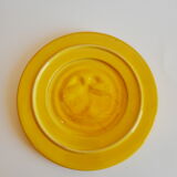 Vintage art deco duck yellow slip coaster