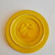 Vintage art deco duck yellow slip coaster