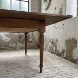 Walnut farmhouse table with swivel and extendable top