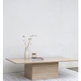 Travertine coffee table