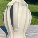 Vintage pink flower slip pitcher