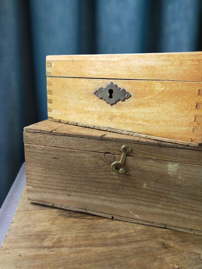 Two wooden boxes