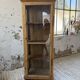 19th-century English pine display cabinet