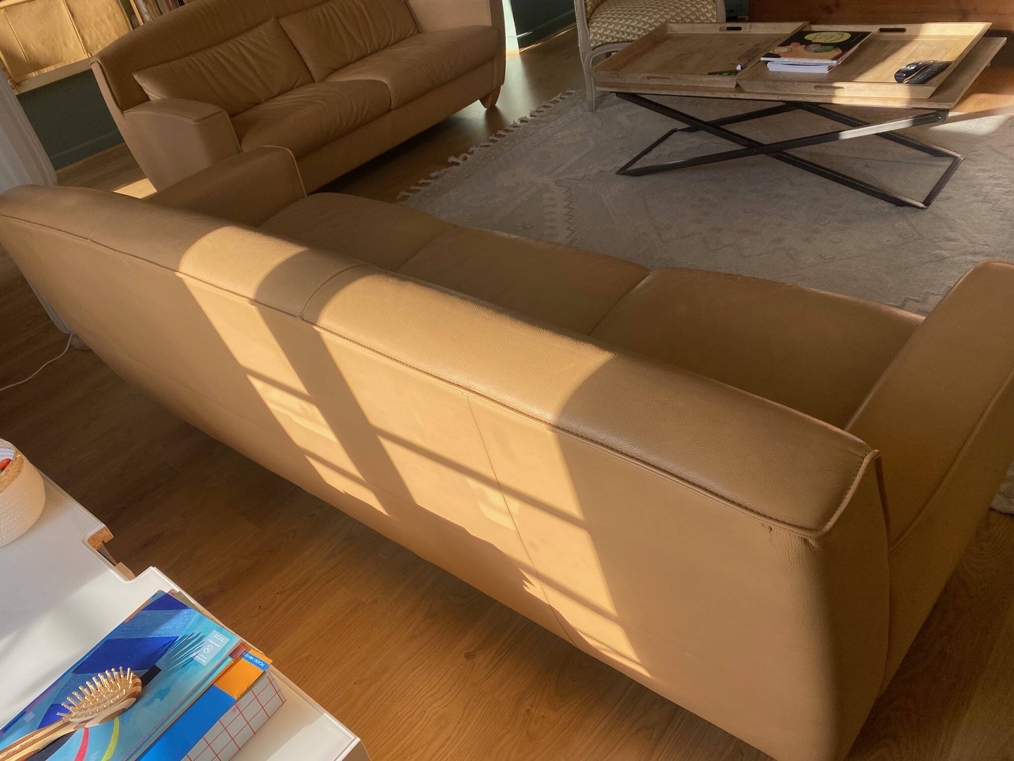 Canapés suisses De Sede en cuir Vintage Beige à venir chercher Nice centre 06