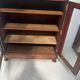 Display cabinet at counter height in mahogany and veneer, 19th century.