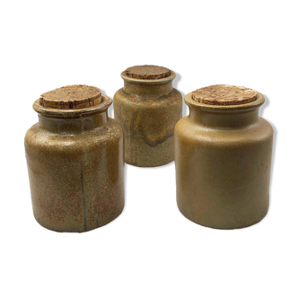 Ancient sandstone mustard pots