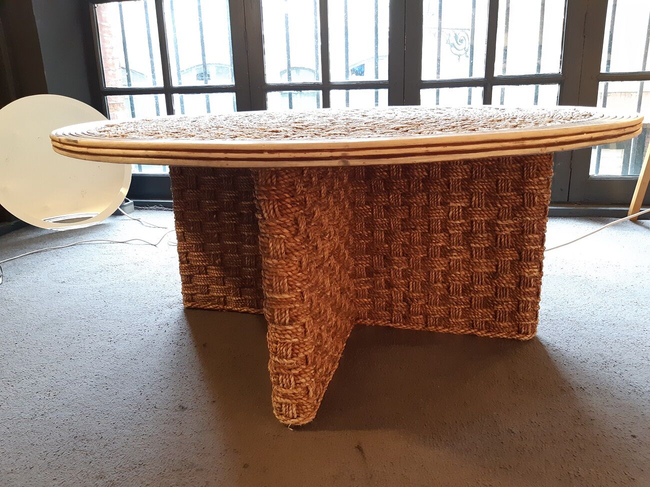 60s cording coffee table