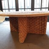 60s cording coffee table