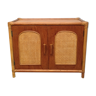 Sideboard wood, bamboo and rattan