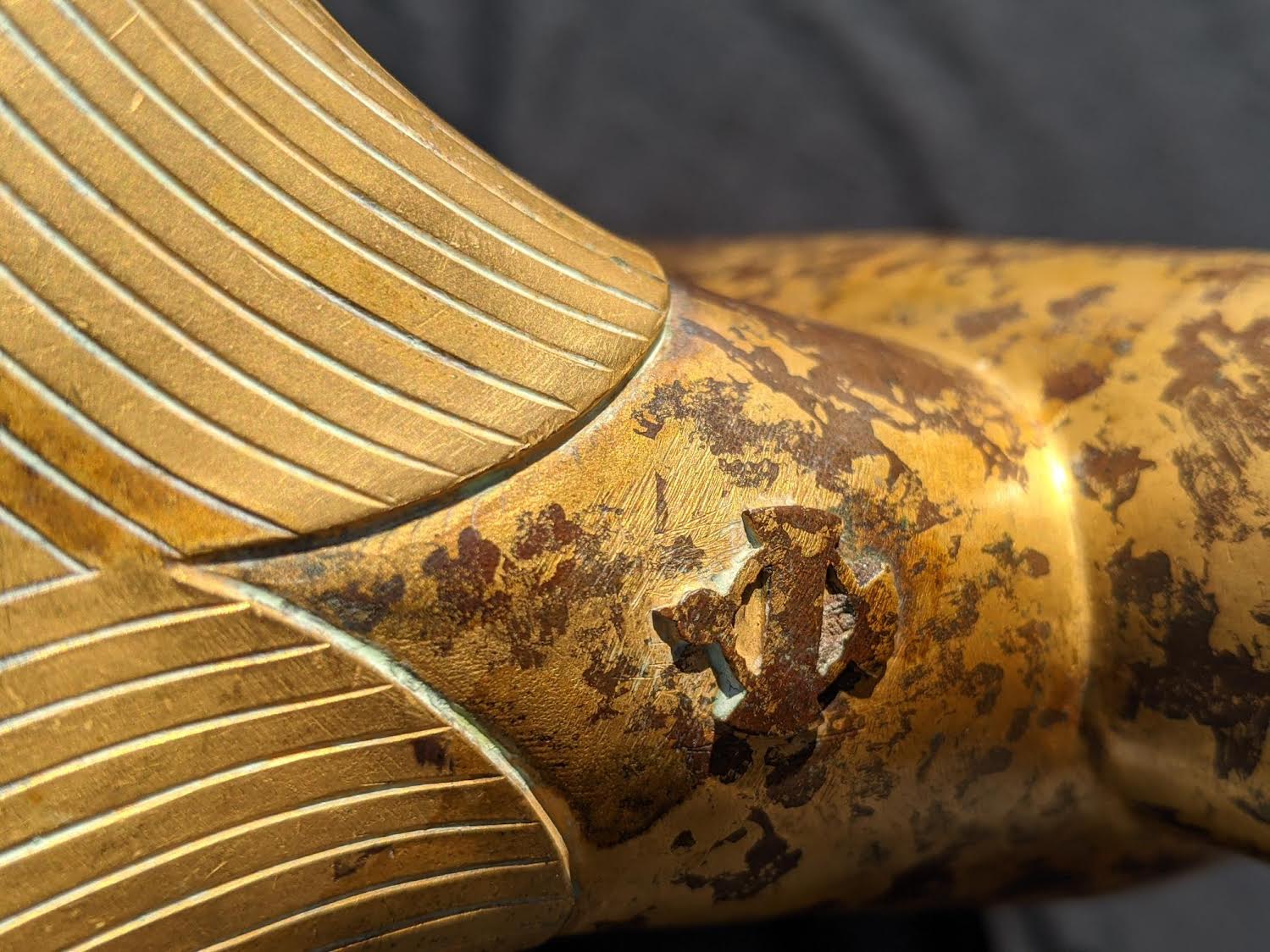 Christofle vase with two fish