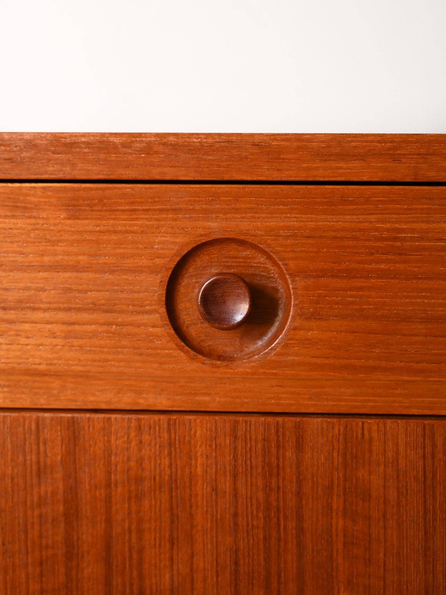 Small 1960s Scandinavian teak sideboard – Vintage Swedish cabinet