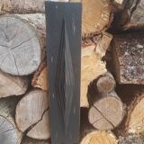 Black patinated rectangle woodwork