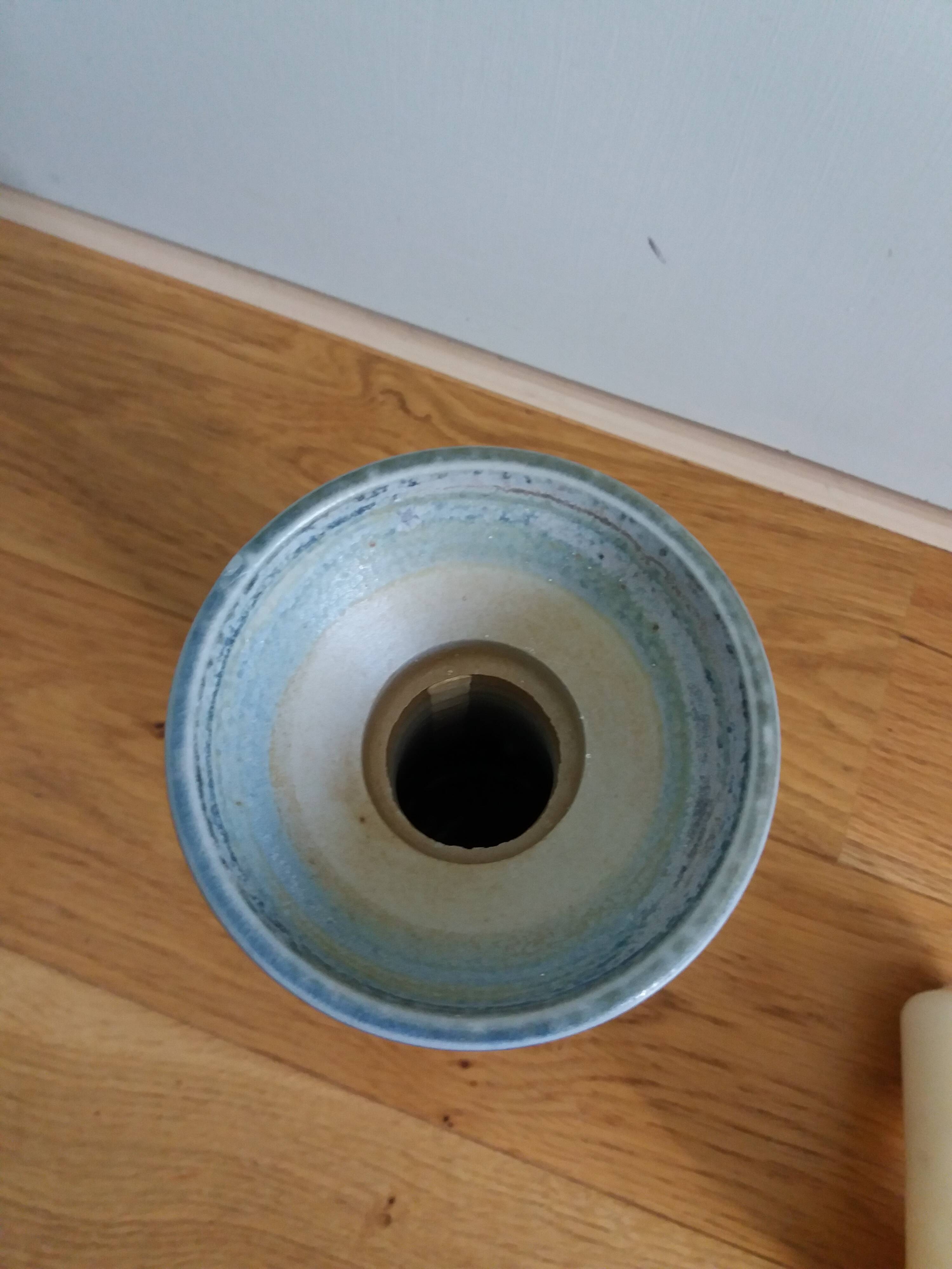 Candle holder vase signed Jean Claude Courjault