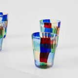 Set of 6 Italian Murano glass goblets circa 1980 murano