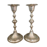 Pair of candlesticks in silver metal W Germany