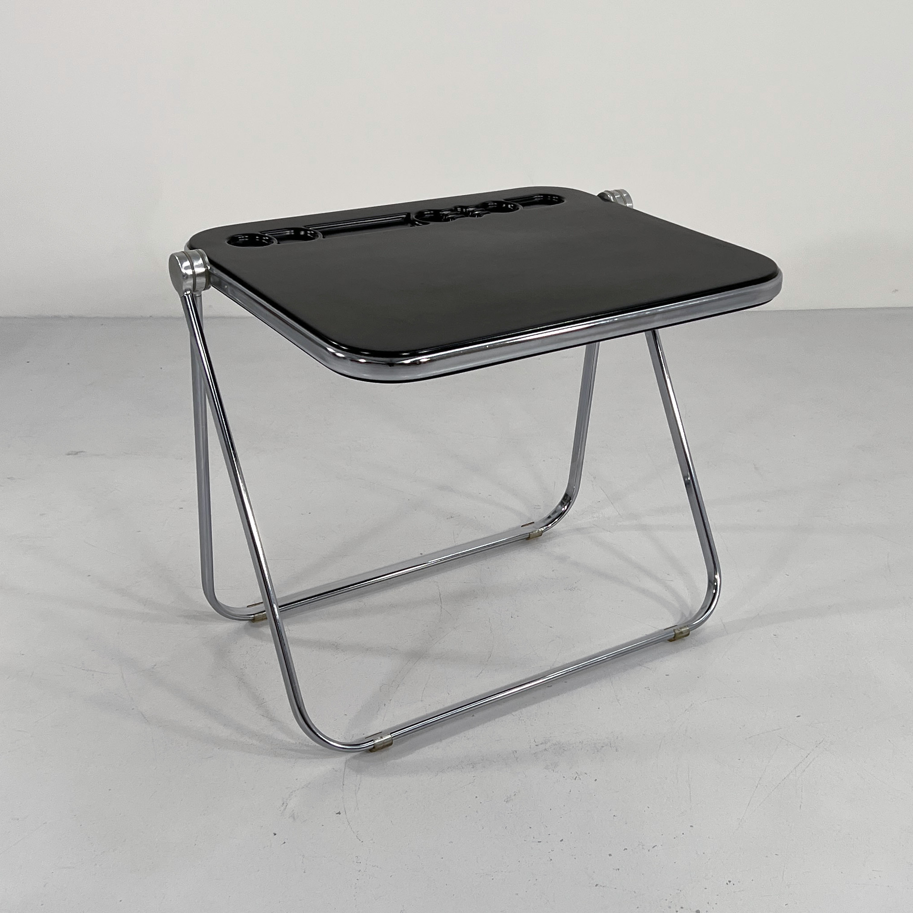 Black Plato foldable desk by Giancarlo Piretti for Anonima Castelli 1970